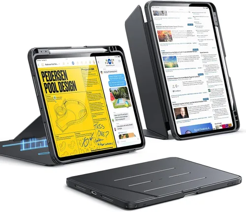 Vista 26 de ESR - Funda para iPad Air de 11 pulgadas M3/M2 (2025/2024), iPad Air de 5ª/4ª generación (2022/2020), funda con soporte vertical, múltiples ángulos