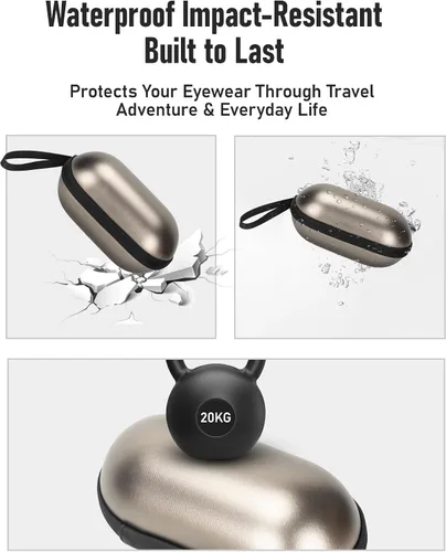 Vista 5 de Hard Smart Glasses Case Compatible with Ray-Ban Meta Wayfarer, Skyler, Headliner Models Travel Carrying Case