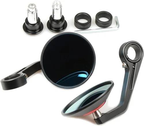 Vista 6 de Espejos laterales universales de 7/8 pulgadas para motocicleta Kawasaki VERSYS 1000 para Vulcan/S 650cc Z800 Z 1000SX para Honda Cb500x (color rojo)