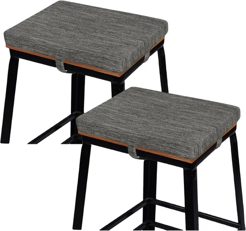 Vista 17 de baibu Cojines rectangulares de espuma viscoelástica, de doble capa, antideslizantes para sillas de comedor, cojines para taburete de banco de cocina