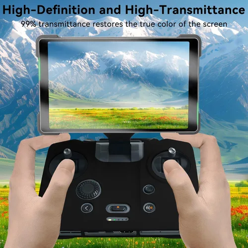 Vista 4 de Craznick RC Pro 2 Funda protectora de silicona - Protector de pantalla de control remoto 2 en 1, funda de protección de silicona transparente HD