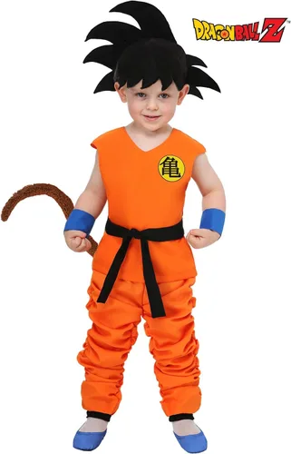 Vista 2 de Disfraz de Goku para niños pequeños de Dragon Ball Naranja