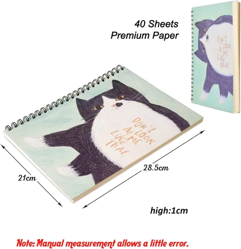 Vista 2 de Lemical Cuaderno de bocetos de 9 x 12 pulgadas, 40 hojas encuadernadas en espiral para niños, adultos principiantes, libro de dibujo sin ácidos