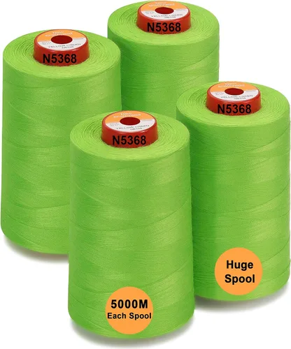 Vista 19 de New brothread - 30 opciones - 2 conos grandes de 5500Y (5000M) cada uno de hilo de poliéster hilado multiusos 40S/2 (Tex27) para serger, overlock