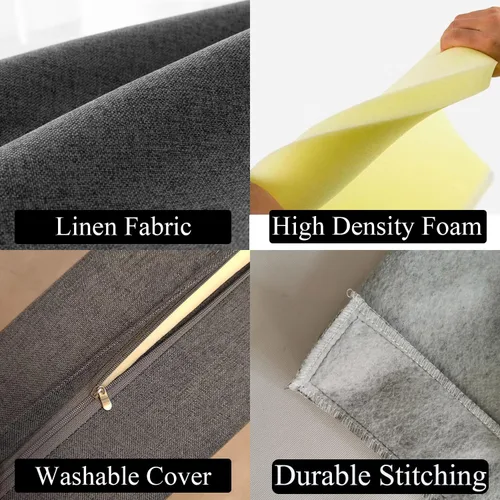 Vista 4 de Almohada de cuña de cama para cabecero, almohada de grietas entre el lado de la pared y el extensor de colchón, relleno de huecos de cama de 79 x 2