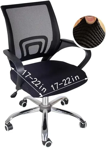 Vista 7 de Sunnyway Funda elástica para asiento de silla de oficina, funda elástica para silla con correas de amarre, funda para silla de comedor, lavable a