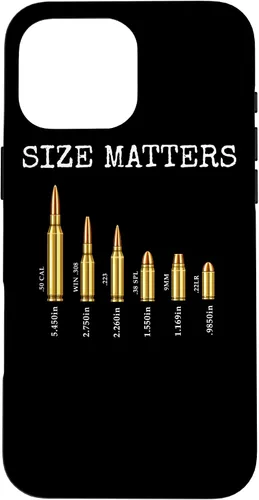 Vista 19 de Ammo & Gun Lover Shirt, Size Matters, Bullets & Caliber Case for iPhone 17