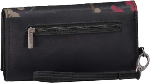 Vista 3 de Totto Bolsa para monedas, Negro Modelo Flores, Bolsa para monedas