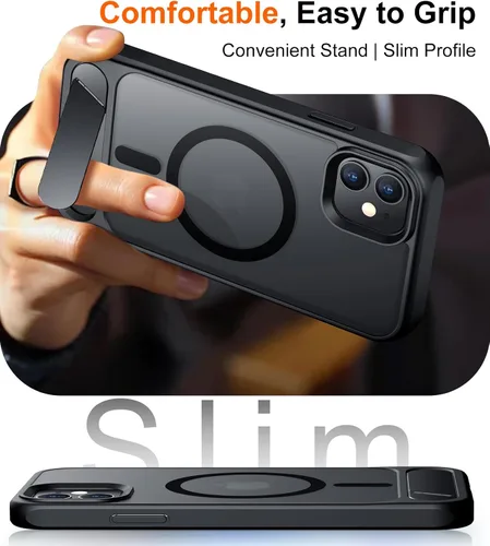 Vista 6 de Funda para iPhone 11 con compatibilidad magnética, [Soporte invisible incorporado][Compatible con MagSafe]
