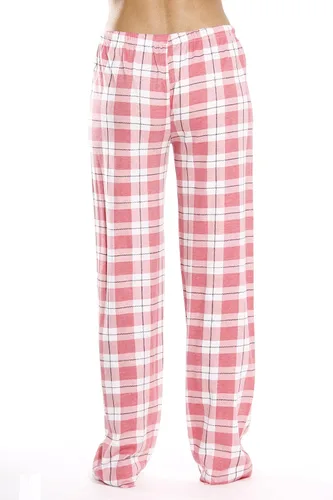 Vista 3 de Just Love - Pantalones de pijama para mujer, 100% algodón, diseño a cuadros