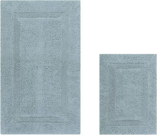 Vista 59 de Better Trends Alfombra de Inodoro en Forma de U Cubierta de Asiento de Inodoro de Lujo 100% Algodón Absorbente de Agua, Cubierta de Tapa Reversible
