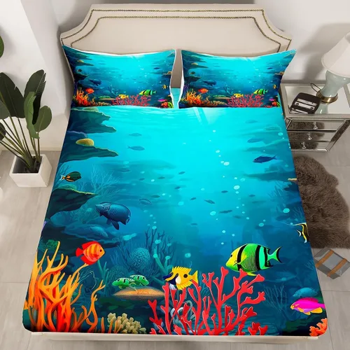Vista 28 de Sábana bajera ajustable con diseño floral botánico para habitación de niños, diseño floral botánico para habitación de niños, diseño de ramas