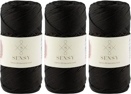 Vista 56 de Sensy Premium Cuerda de Poliéster 1.5mm (0.059 pulgadas) 164 Yardas Cuerda de Polipropileno 100% Cuerda de Macramé 1.5mm Cuerda para Bolsa