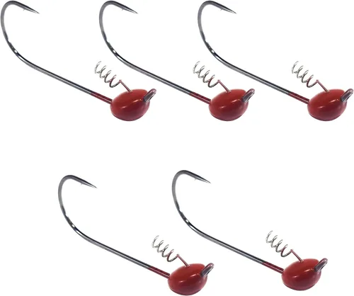 Vista 12 de Reaction Tackle Tungsten Shaky Head Jigs for Bass Fishing - Premium Fishing Hooks, Ideal Shaky Head Jig to Catch Big Bass and Other Fish (5-Pack)