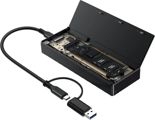Vista 8 de Carcasa M.2 NVMe, carcasa SSD M.2 de 40 Gbps compatible con M4/Pro/Max MacBook Mac Mini, compatible con SSD tamaño 2230/2242/2260/2280 B+M M-Key