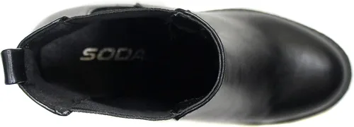 Vista 5 de Soda Glove - Botines con suela con ranuras, elástico lateral y tacón grueso