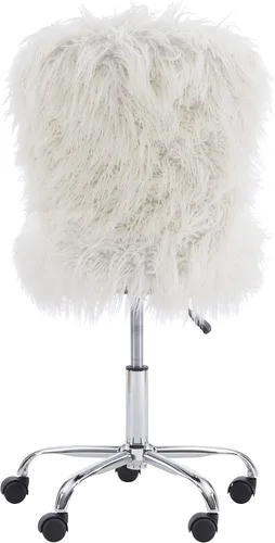 Vista 14 de Linon Cora Faux Flokati - Silla de oficina sin brazos, color blanco