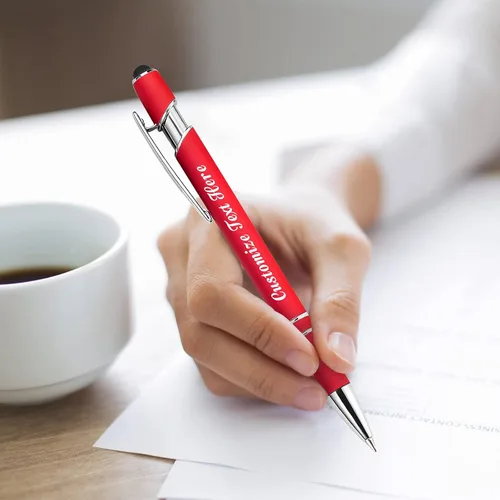 Vista 7 de 12 bolígrafos personalizados, bolígrafos personalizados con logotipo de nombre, bolígrafos de tinta personalizados con nombre comercial y nombre