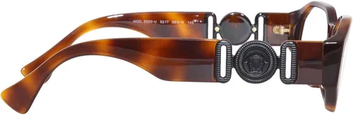 Vista 3 de Versace Gafas de sol Hombre Light Havana Frame, Lentes Demo, 56MM