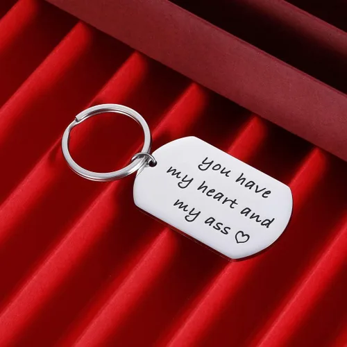 Vista 2 de Llavero de regalo para el día de San Valentín para esposo, novio, aniversario, regalo de cumpleaños, para parejas, llaveros, mujeres, hombres