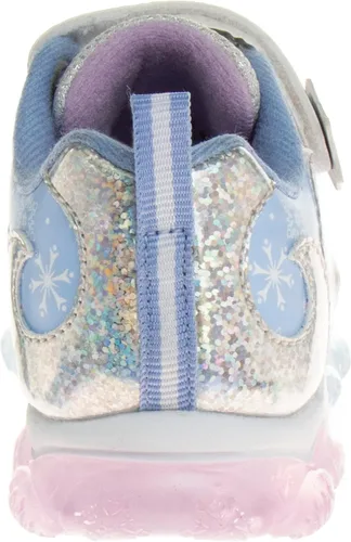 Vista 3 de Disney Zapatillas de deporte Frozen para niñas, sin cordones, con luz, para correr (bebéniña pequeña), Púrpura tornasol
