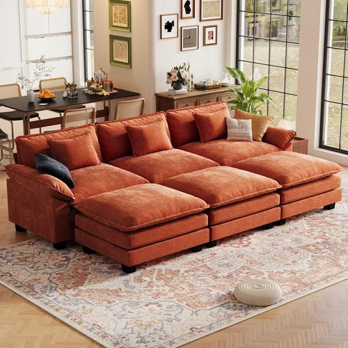 Vista 115 de CDCASA Silla de acento de gran tamaño de 50'' con otomana Asiento extra ancho y profundo estilo sofá nube para sala de estar, dormitorio, rincón