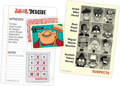 Vista 5 de Buffalo Games Junior Detective Board Games for Kids 6-8, Family Board