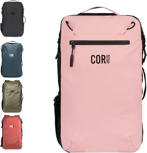 Vista 11 de COR Surf - Mochila de viaje aprobada para vuelo, de cabina, para laptop Mochila de equipaje de fin de semana para negocios, unisex, 28 l