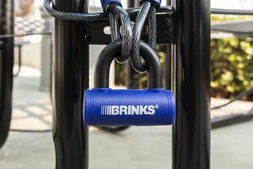 Vista 6 de BRINKS - Cerradura de barra en U de 3 7/8" - Cerradura de bicicleta resistente a la intemperie y resistente a la púa, azul