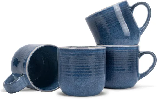 Vista 9 de Elanze Designs - Taza de café de cerámica con esmalte reactivo brillante, tamaño grande de 17 onzas líquidas, taza de cocina diaria de grado