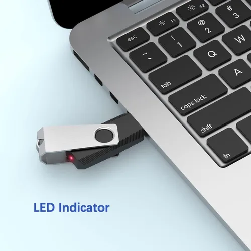 Vista 5 de RAOYI Unidad flash USB 2.0 de 8 GB giratoria de metal Memory Stick Pulgar Drive para almacenamiento de datos (negro)