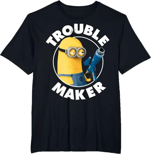 Vista 44 de Despicable Me Minions Kevin Fabricante de Problemas Gráfico Camiseta Negro