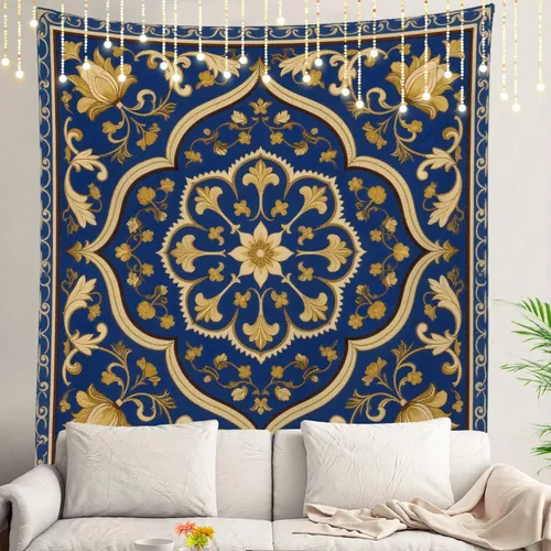 Vista 27 de Shrahala Circles Tapestry, Abstract Art With Various Circles Wall Hanging Hd Print Polyester Backdrop For Dorm Room Bedroom 30 X 40 In