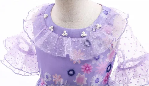 Vista 3 de Vestido de princesa para niñas vestido de baile con accesorios para Halloween disfraz de cosplay