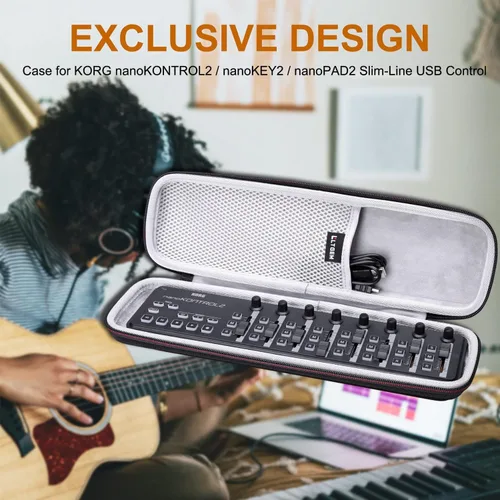 Vista 8 de LTGEM - Funda compatible con KORG nanoKONTROL2/nanoKEY2/nanoPAD2/nanoSERIES2 Slim-Line USB Control Surface/teclado/MIDI Pads, bolsa