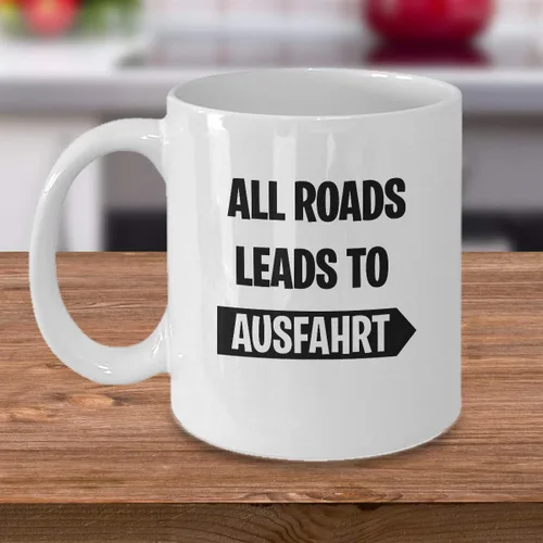 Vista 4 de All Roads Leads To Ausfahrt Taza de café para amante de la música, tentáculos alternativos Nomeansno Punk Rock Fun 11 oz y 15 oz taza de té, Blanco
