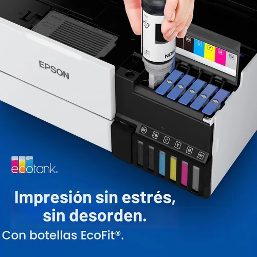Vista 5 de Epson 552 EcoTank Ink Botella de ultra alta capacidad cian (T552220-S) Funciona con ET-8500, 8550