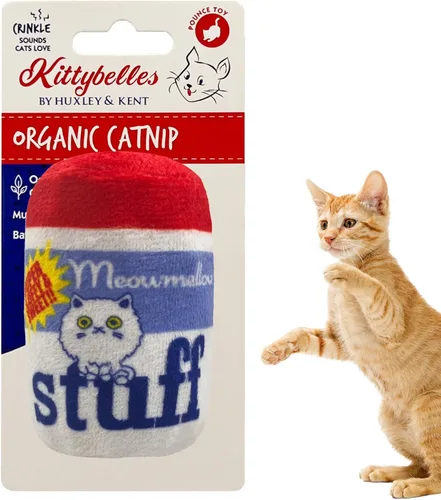 Vista 34 de Huxley & Kent Juguete de Peluche para Gatos - Juguete Interactivo de Hierba Gatera para Gatos y Gatitos - Suave con Crujido y Hierba Gatera