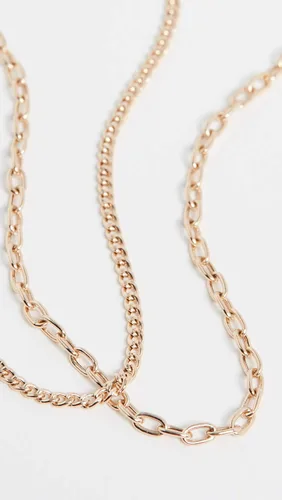 Vista 4 de Collar de cadena doble de oro de 14 quilates para mujer