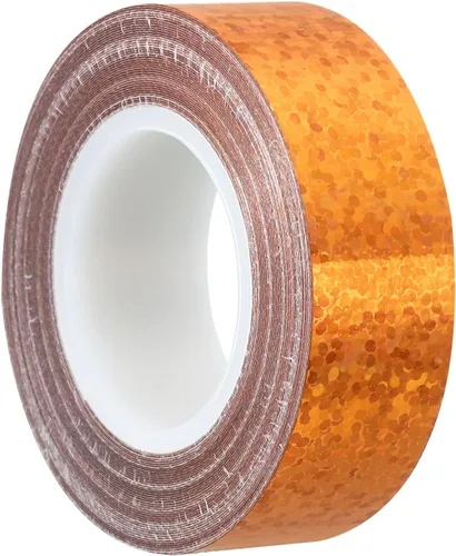 Vista 11 de PATIKIL Cinta brillante con purpurina de 0.591 in x 16.4 ft, 1 paquete de cintas adhesivas holográficas decorativas para manualidades, álbumes