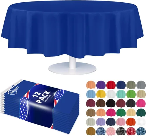 Vista 33 de Mantel de plástico de alta calidad - 54 in. x 108 pulgadas. Grandipity - Mantel rectangular (6 y 12 unidades), Agua (Aqua)