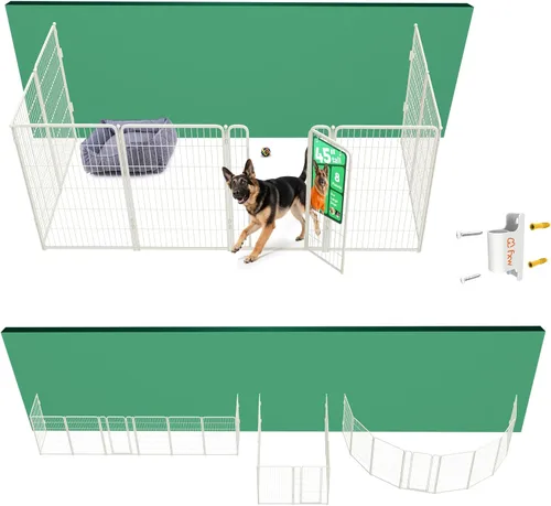 Vista 101 de FXW Homeplus Unleashed Corralito para Perros de Interior - Juego Sin Estrés y Seguro, Resistente de 24 Pulgadas 2 Paneles Corralito para Cachorros