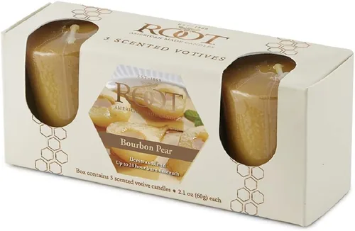 Vista 9 de Root Candles Velas votivas perfumadas de otoño, mezcla de cera de abeja, hechas a mano de 20 horas, 3 unidades, sidra caliente