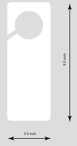 Vista 3 de 9.5 x 3.5 pulgadas, 10 etiquetas de plástico para colgar puertas en blanco