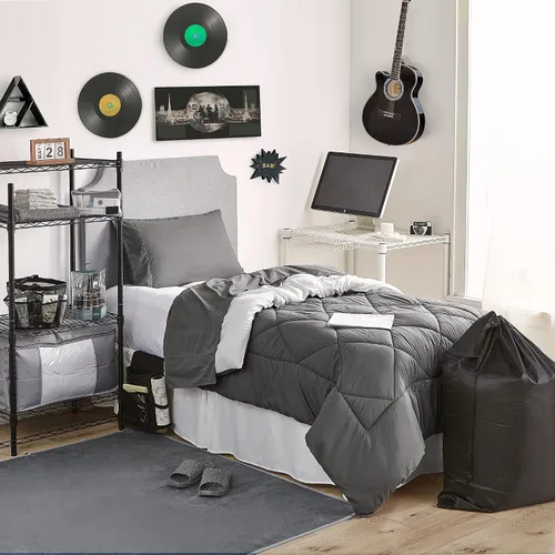 Vista 2 de Paquete de 44 piezas para dormitorio individual XL, color gris/Jet Stream