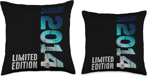 Vista 3 de January 2014 Year 2014 Retro 2014 Vintage Limited Edition Throw Pillow