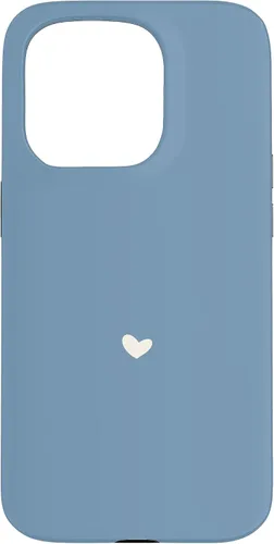 Vista 14 de Misty Blue - Hand Drawn Heart Chic Boho Aesthetic Case for iPhone 16