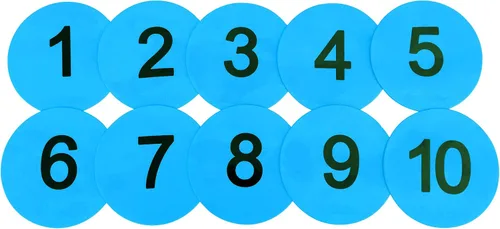 Vista 10 de Marcadores de puntos de piso numerados de 8 pulgadas