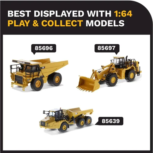 Vista 8 de Diecast Masters Bulldozer Caterpillar D11 a escala 1:64 con 2 cuchillas y desgarradores traseros Modelo 85637 Play & Collect Series Cat