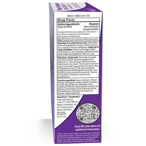 Vista 2 de Naturasil Tinea Versicolor Kit de tratamiento - Alivio antifúngico de máxima fuerza para la decoloración de la piel, manchas solares y picazón